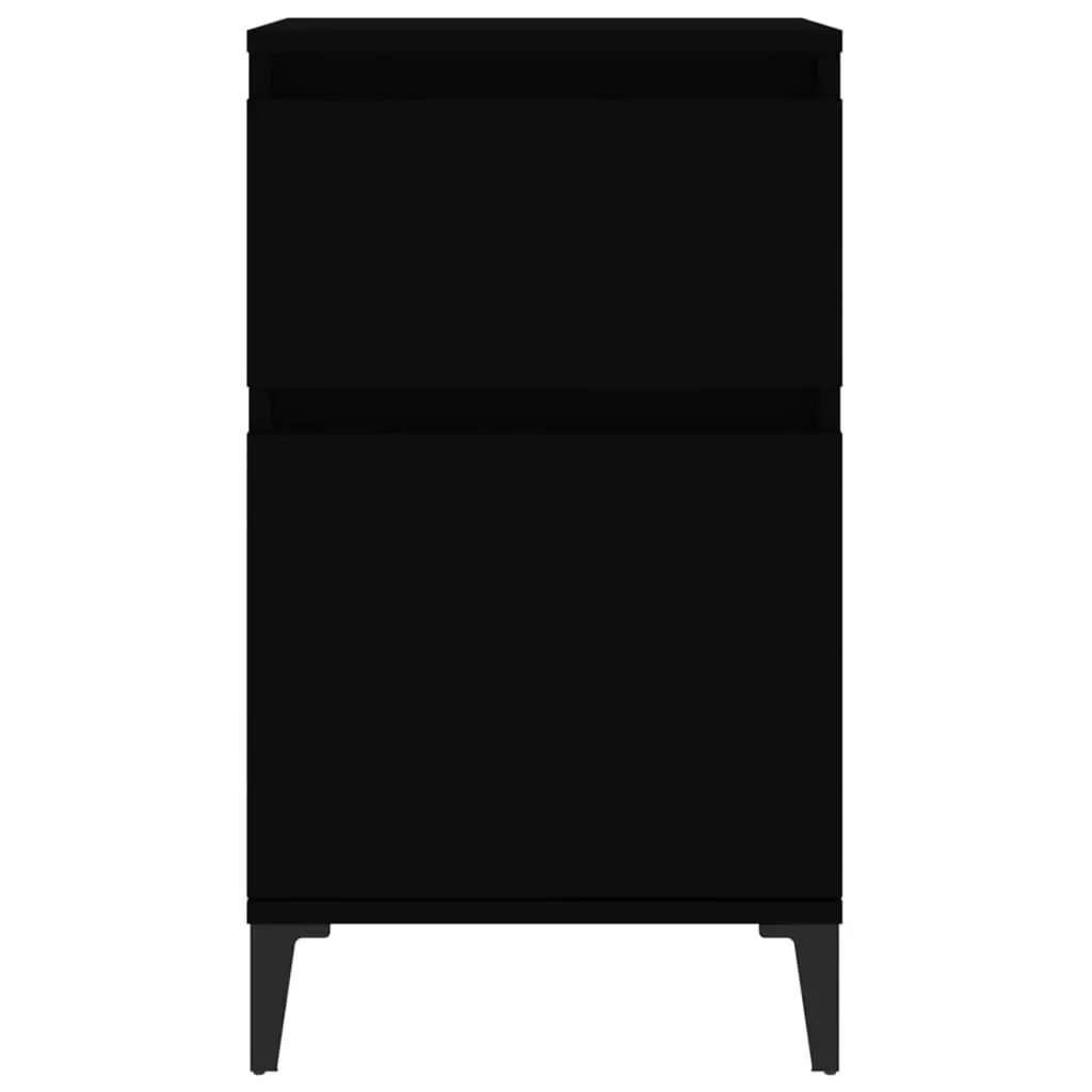 Bedside Cabinet Black 40x35x70 cm 819710