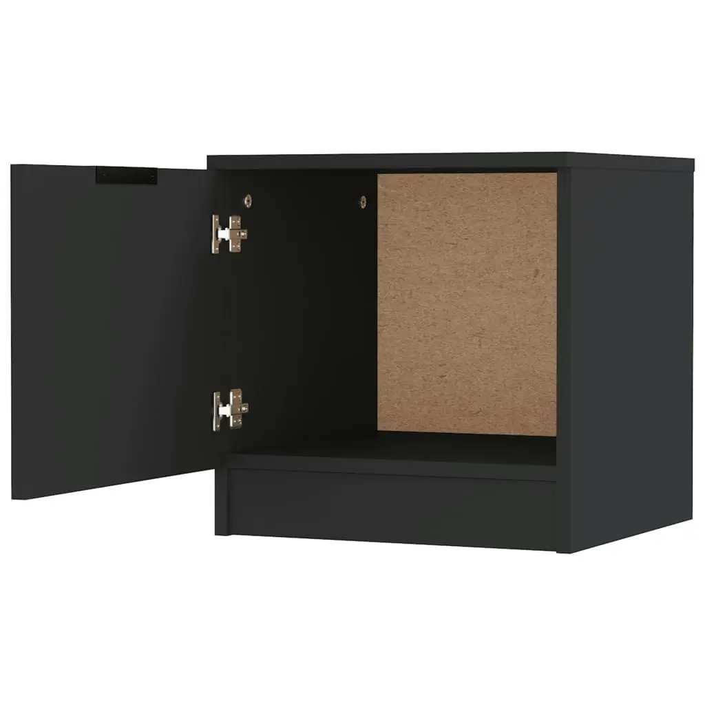 Bedside Cabinet Black 40x39x40 cm 811198