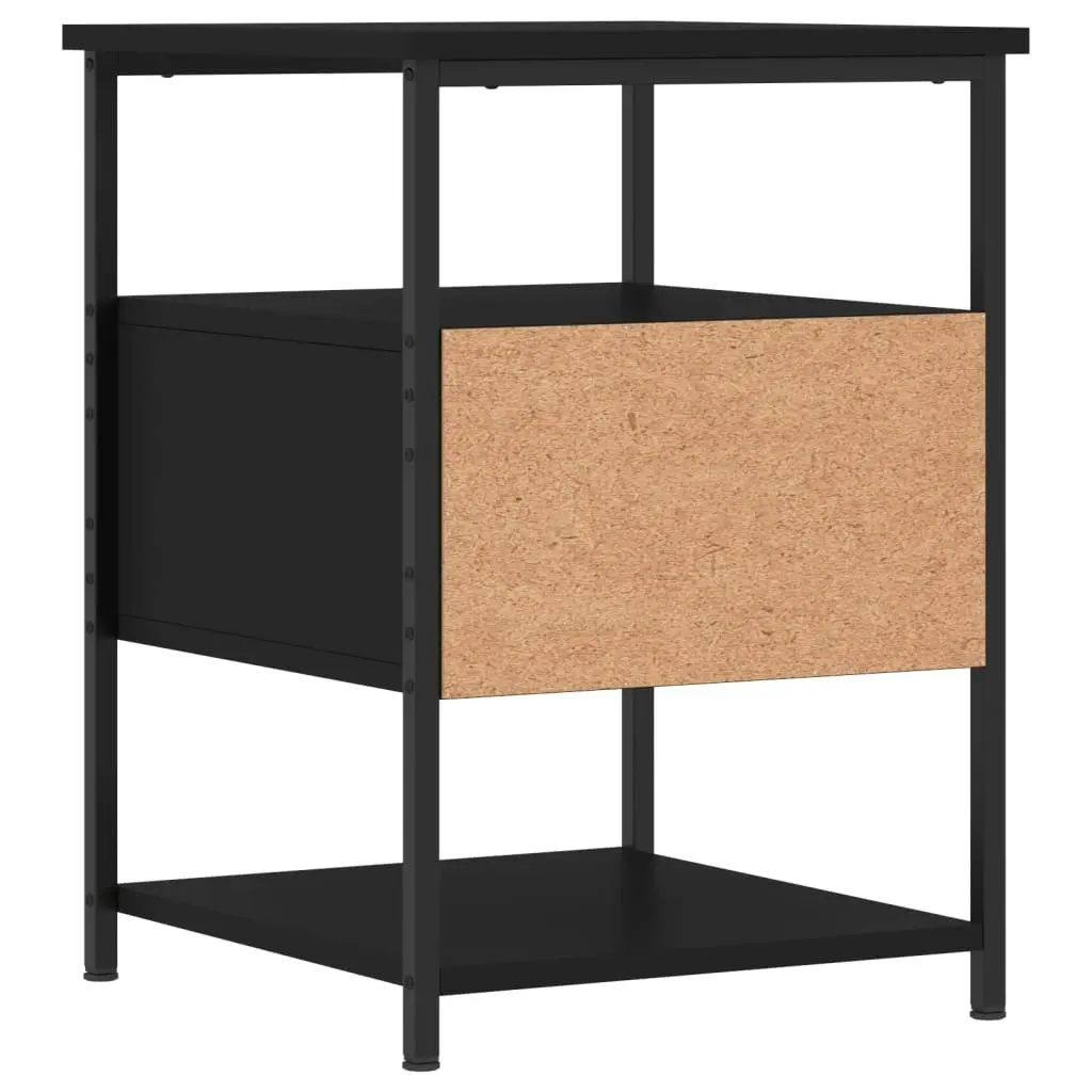 Bedside Cabinet Black 40x42x56 cm Engineered Wood 826023