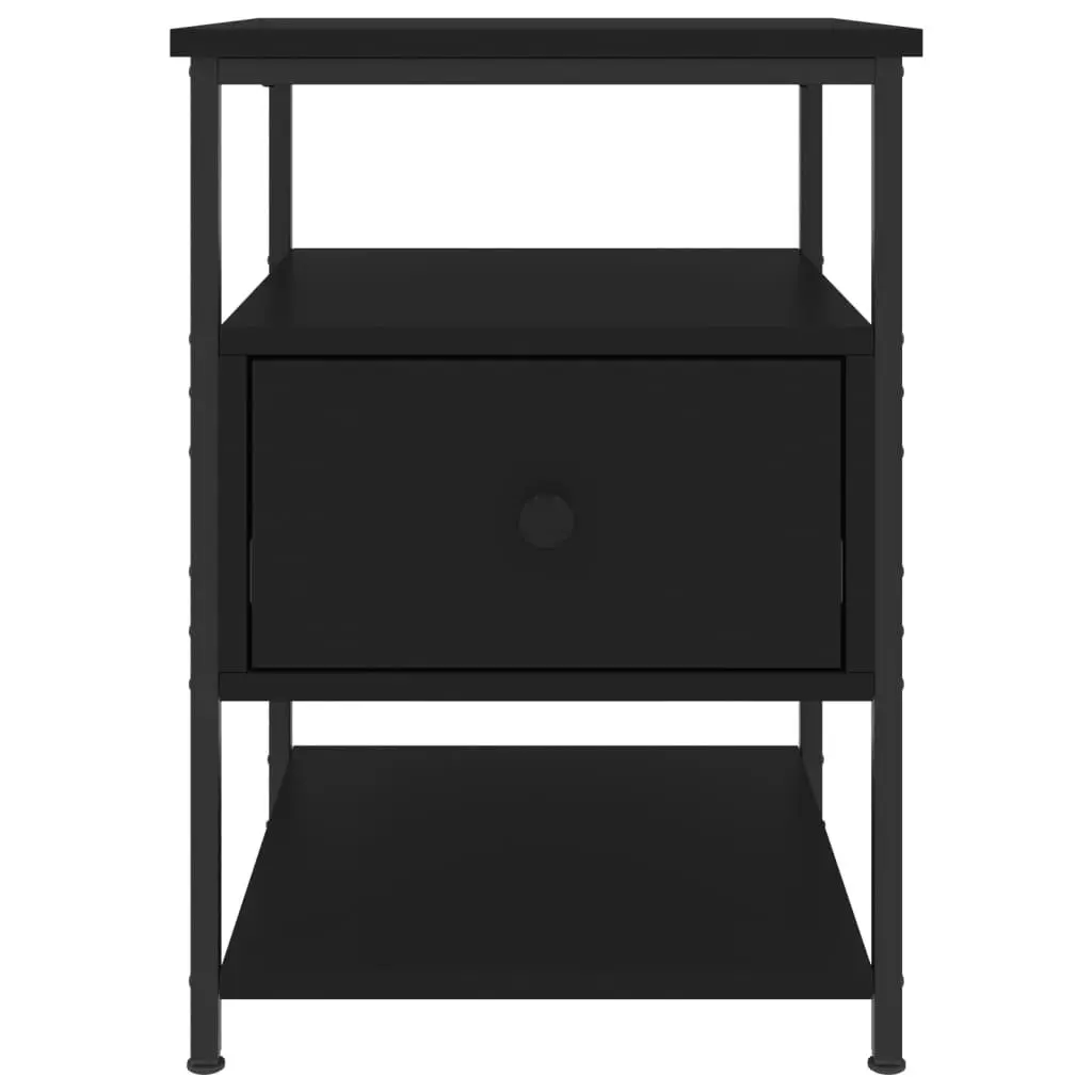 Bedside Cabinet Black 40x42x56 cm Engineered Wood 826023