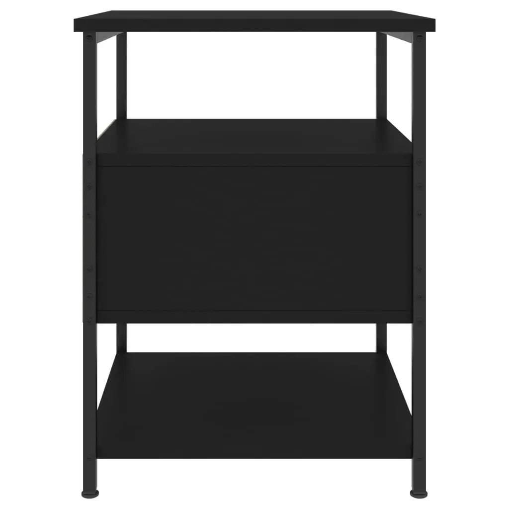 Bedside Cabinet Black 40x42x56 cm Engineered Wood 826023