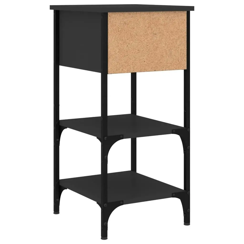 Bedside Cabinet Black 34x36x70 cm Engineered Wood 825973