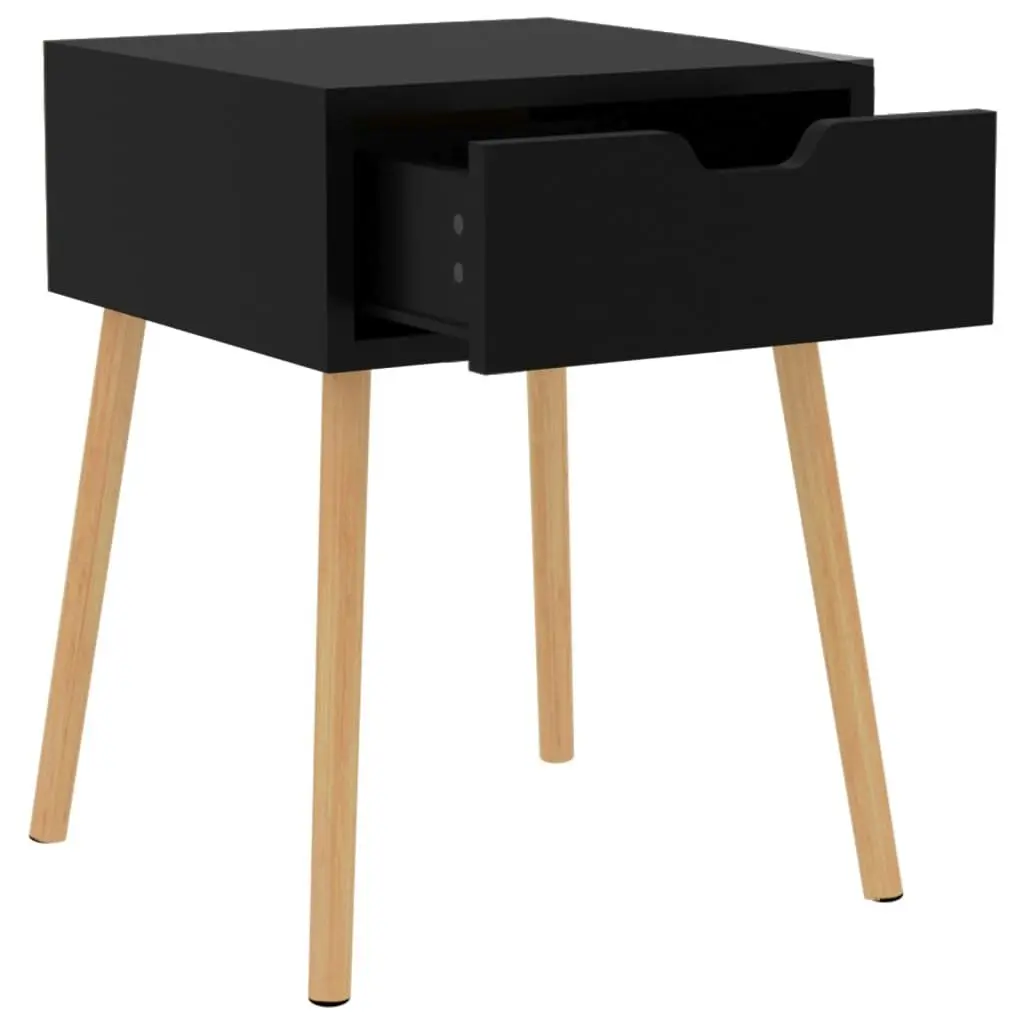 Bedside Cabinet Black 40x40x56 cm Engineered Wood 326797