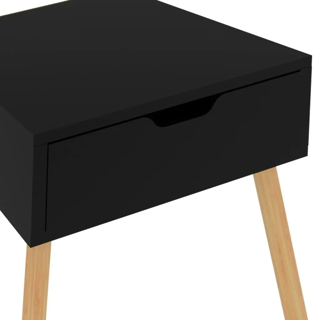 Bedside Cabinet Black 40x40x56 cm Engineered Wood 326797