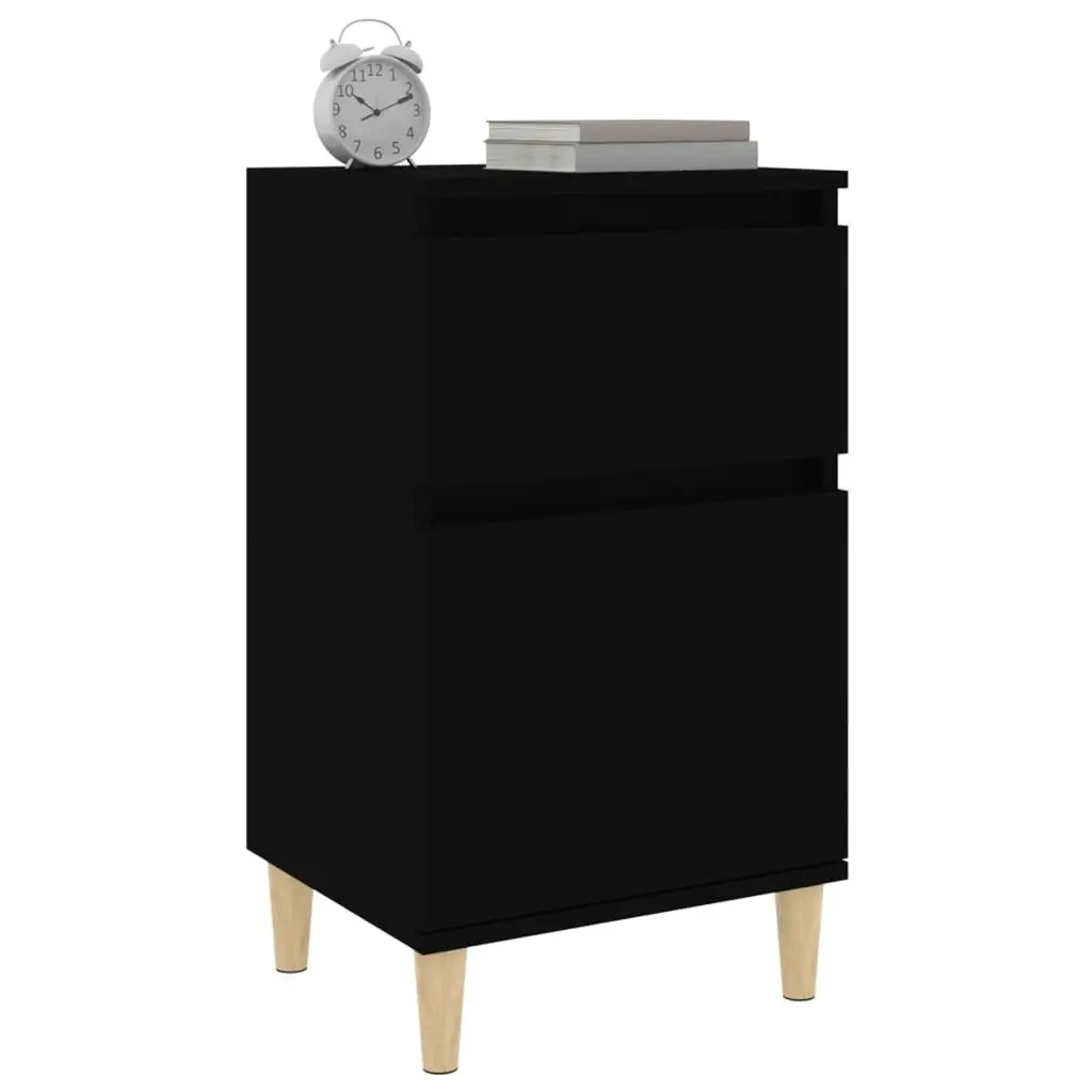 Bedside Cabinet Black 40x35x70 cm 819694