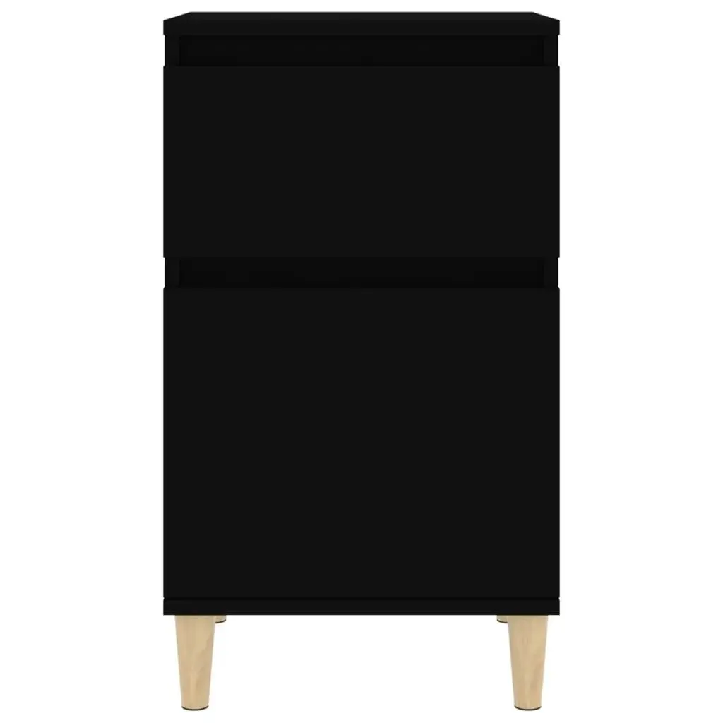 Bedside Cabinet Black 40x35x70 cm 819694