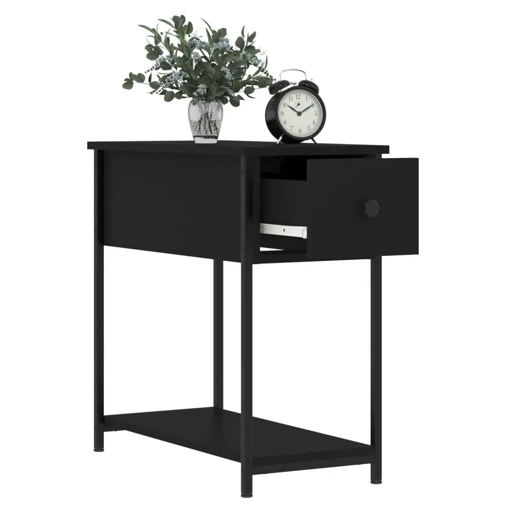 Bedside Cabinet Black 30x60x60 cm Engineered Wood 826053