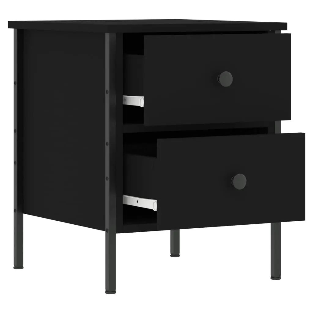 Bedside Cabinet Black 40x42x50 cm Engineered Wood 825983