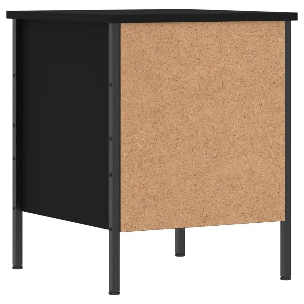 Bedside Cabinet Black 40x42x50 cm Engineered Wood 825983