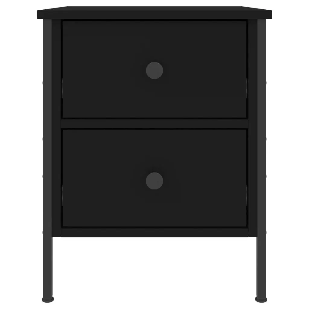 Bedside Cabinet Black 40x42x50 cm Engineered Wood 825983