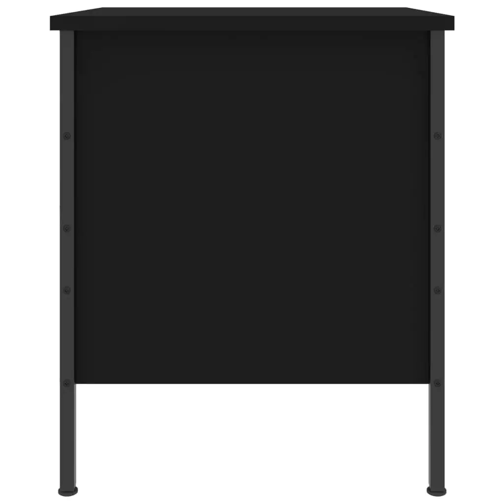 Bedside Cabinet Black 40x42x50 cm Engineered Wood 825983