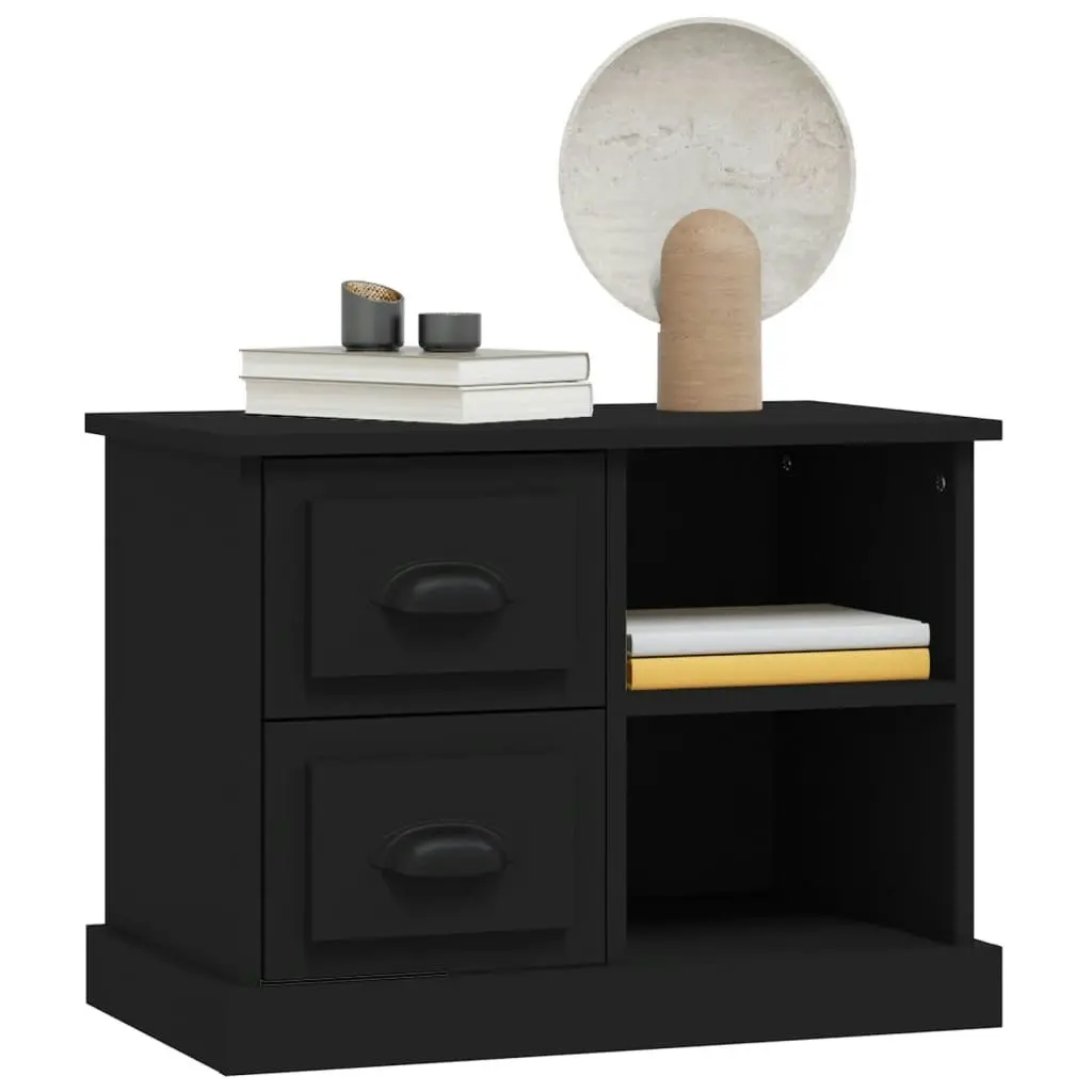 Bedside Cabinet Black 60x35.5x45 cm 816369