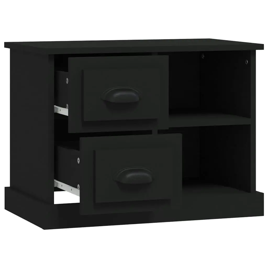 Bedside Cabinet Black 60x35.5x45 cm 816369