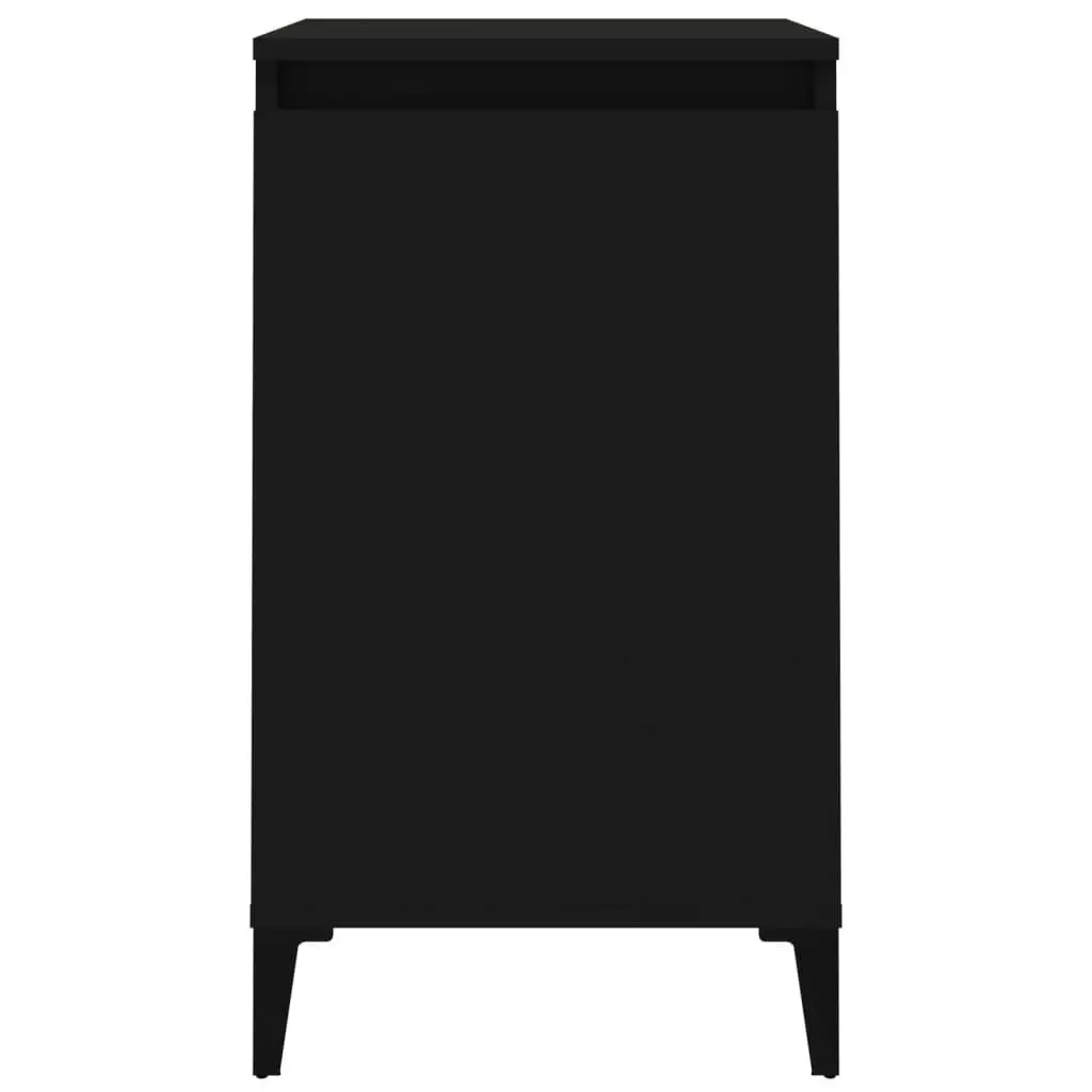 Bedside Cabinet Black 40x35x70 cm Engineered Wood 819646