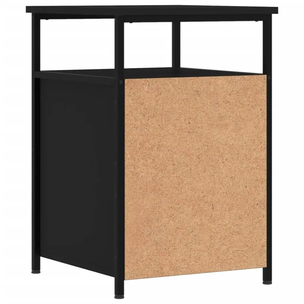 Bedside Cabinet Black 40x42x60 cm Engineered Wood 826033