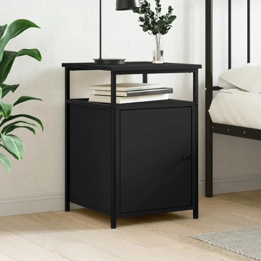 Bedside Cabinet Black 40x42x60 cm Engineered Wood 826033