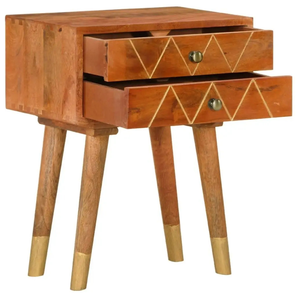 Bedside Cabinet 43x30x58 cm Solid Mango Wood 285853