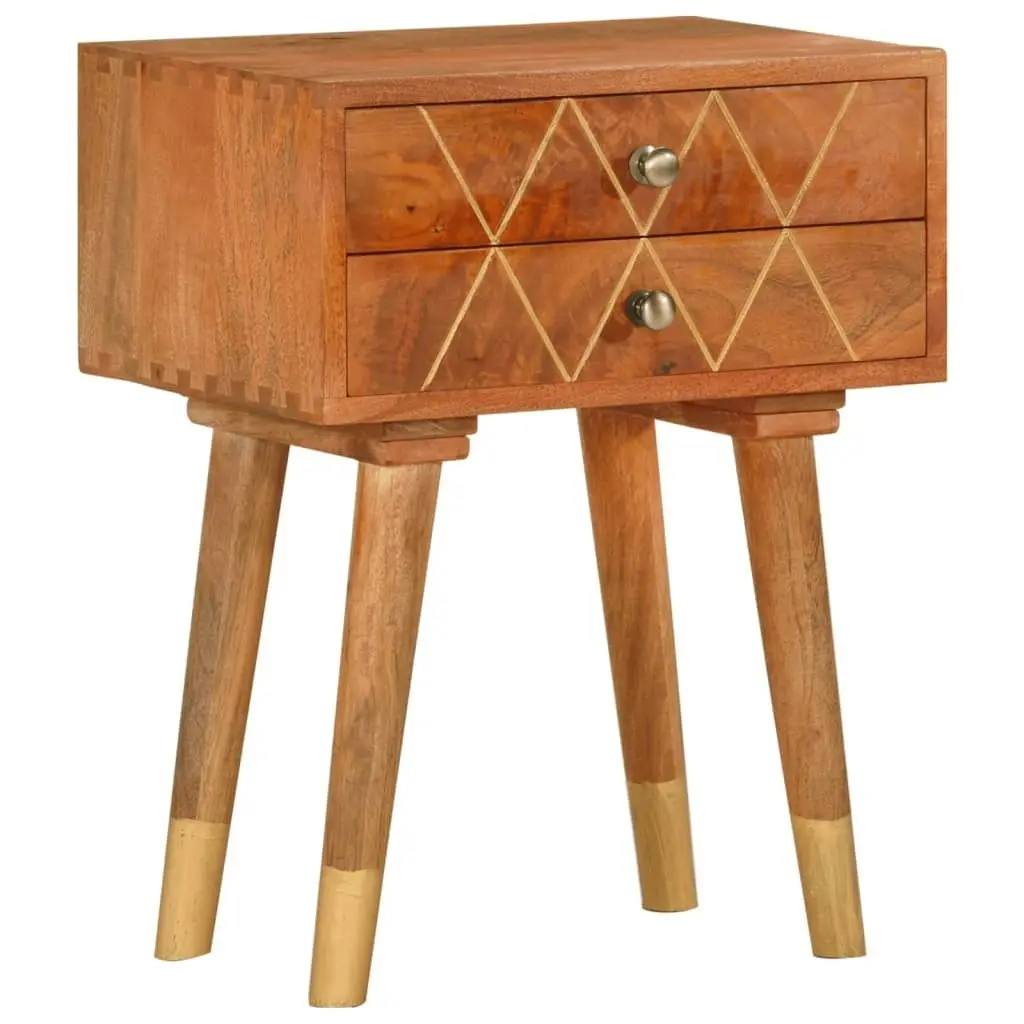 Bedside Cabinet 43x30x58 cm Solid Mango Wood 285853