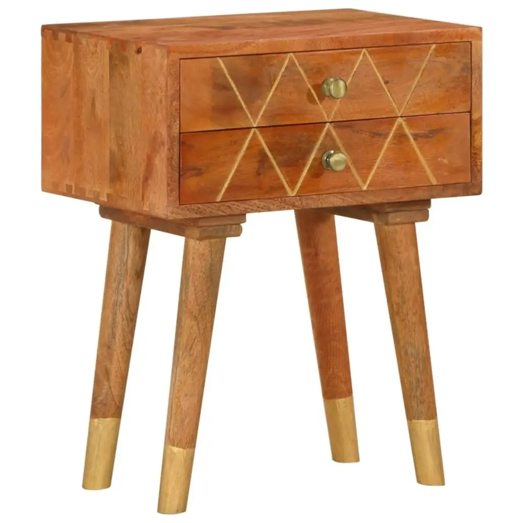 Bedside Cabinet 43x30x58 cm Solid Mango Wood 285853