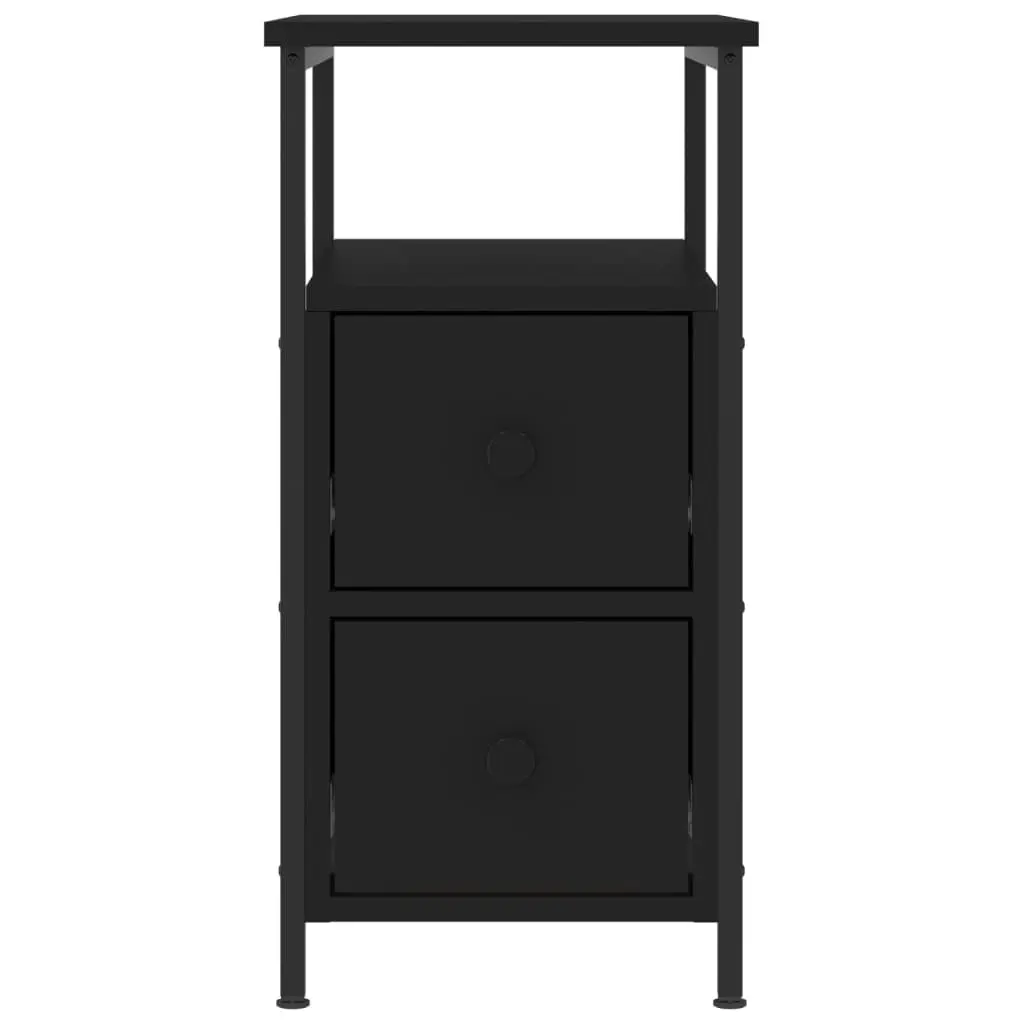 Bedside Cabinet Black 30x60x60 cm Engineered Wood 826063