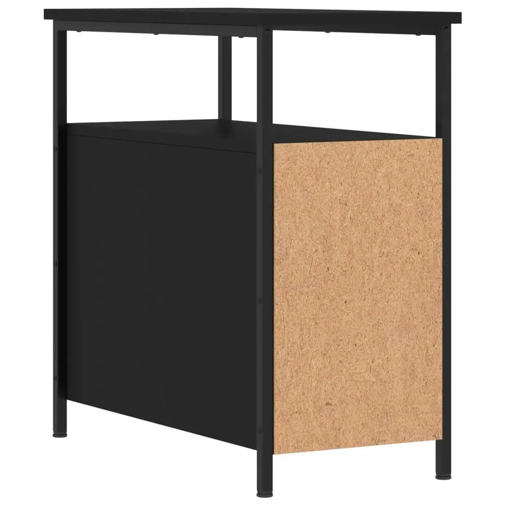 Bedside Cabinet Black 30x60x60 cm Engineered Wood 826063