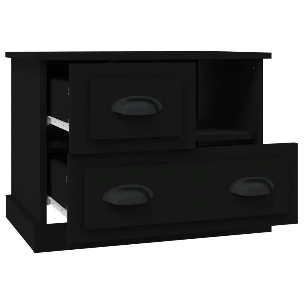 Bedside Cabinet Black 60x39x45 cm 816361