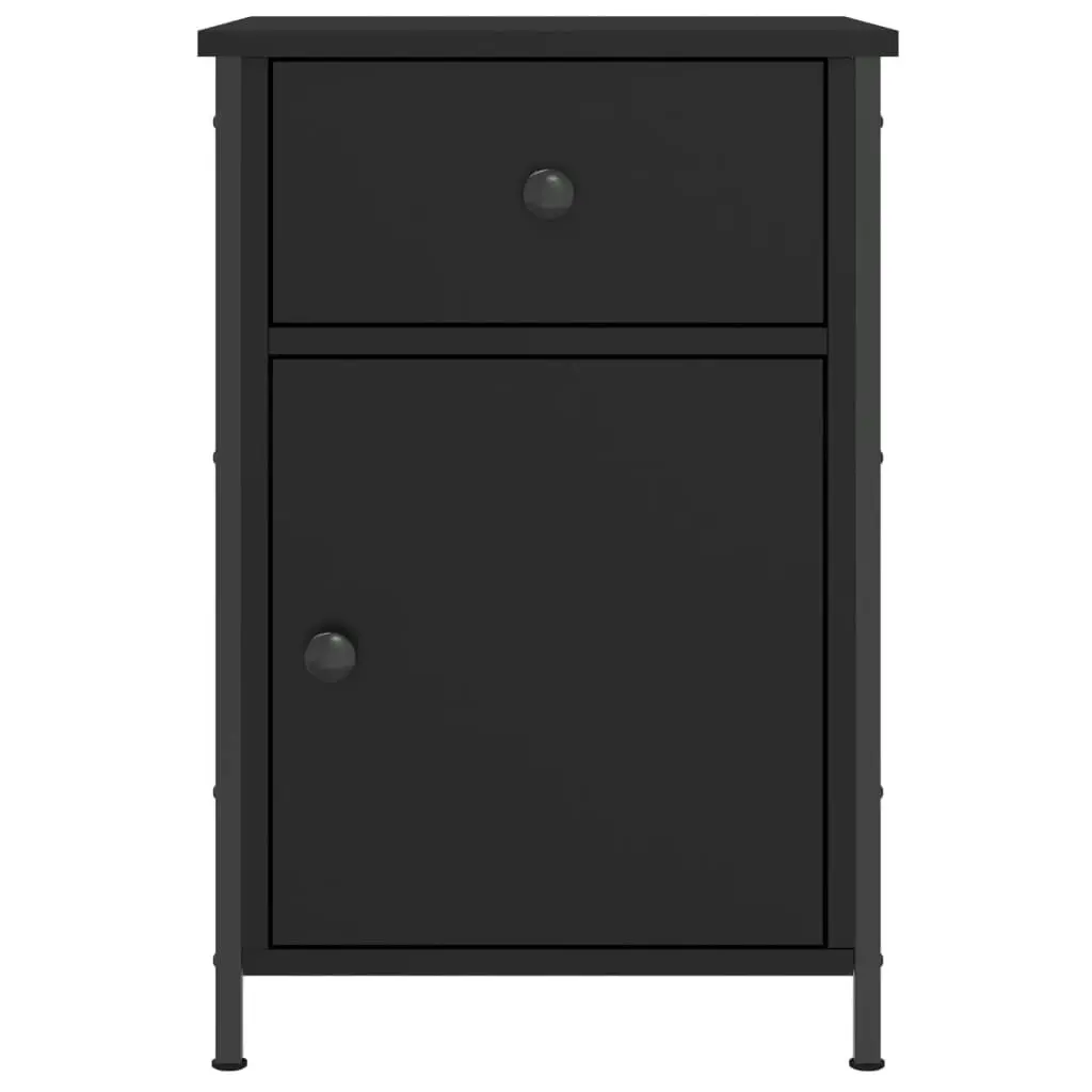 Bedside Cabinet Black 40x42x60 cm Engineered Wood 825903