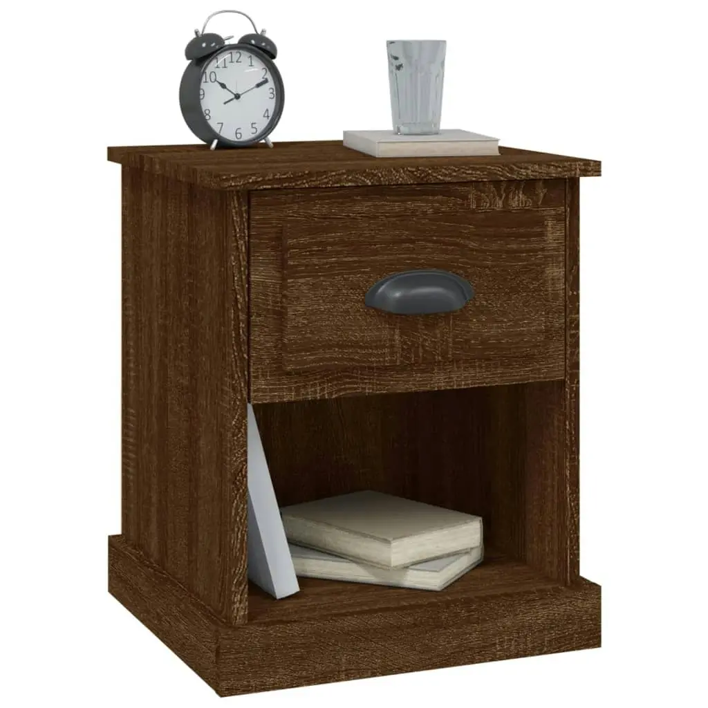 Bedside Cabinet Brown Oak 39x39x47.5 cm Engineered Wood 816142