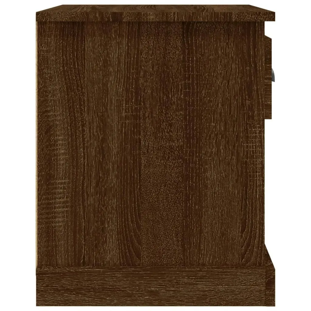 Bedside Cabinet Brown Oak 39x39x47.5 cm Engineered Wood 816142