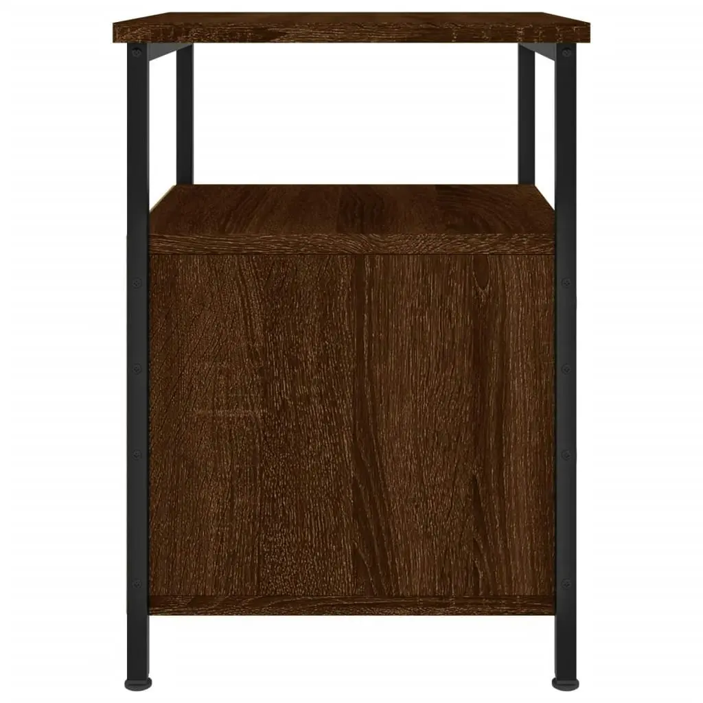 Bedside Cabinet Brown Oak 34x35.5x50 cm Engineered Wood 826021