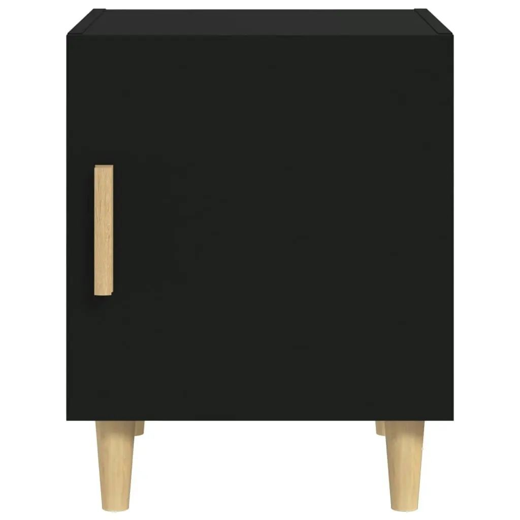 Bedside Cabinet Black Engineered Wood 812044