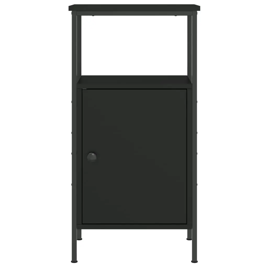 Bedside Cabinet Black 41x31x80 cm Engineered Wood 825923