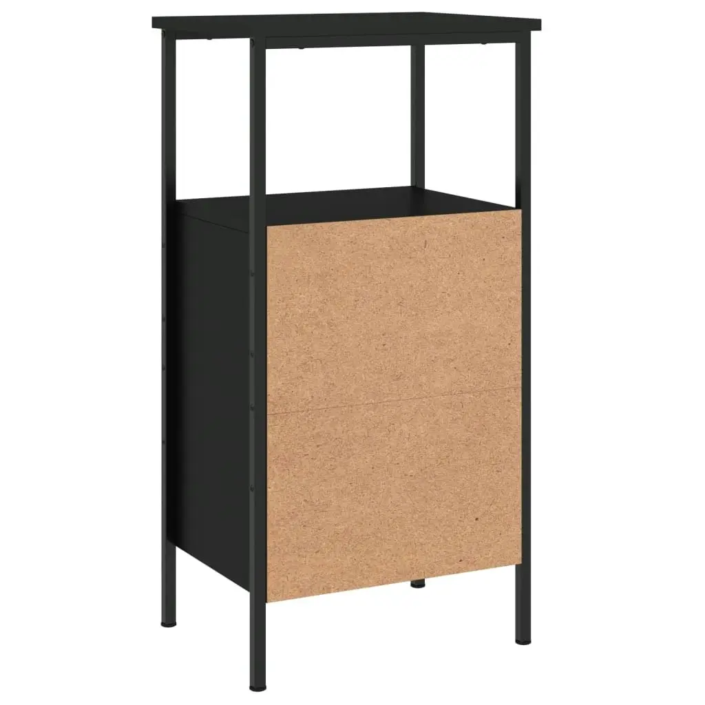 Bedside Cabinet Black 41x31x80 cm Engineered Wood 825923