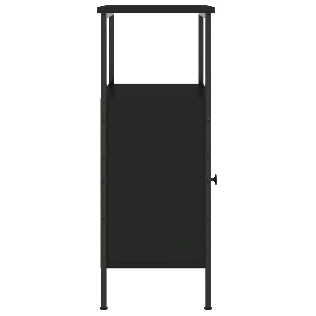 Bedside Cabinet Black 41x31x80 cm Engineered Wood 825923