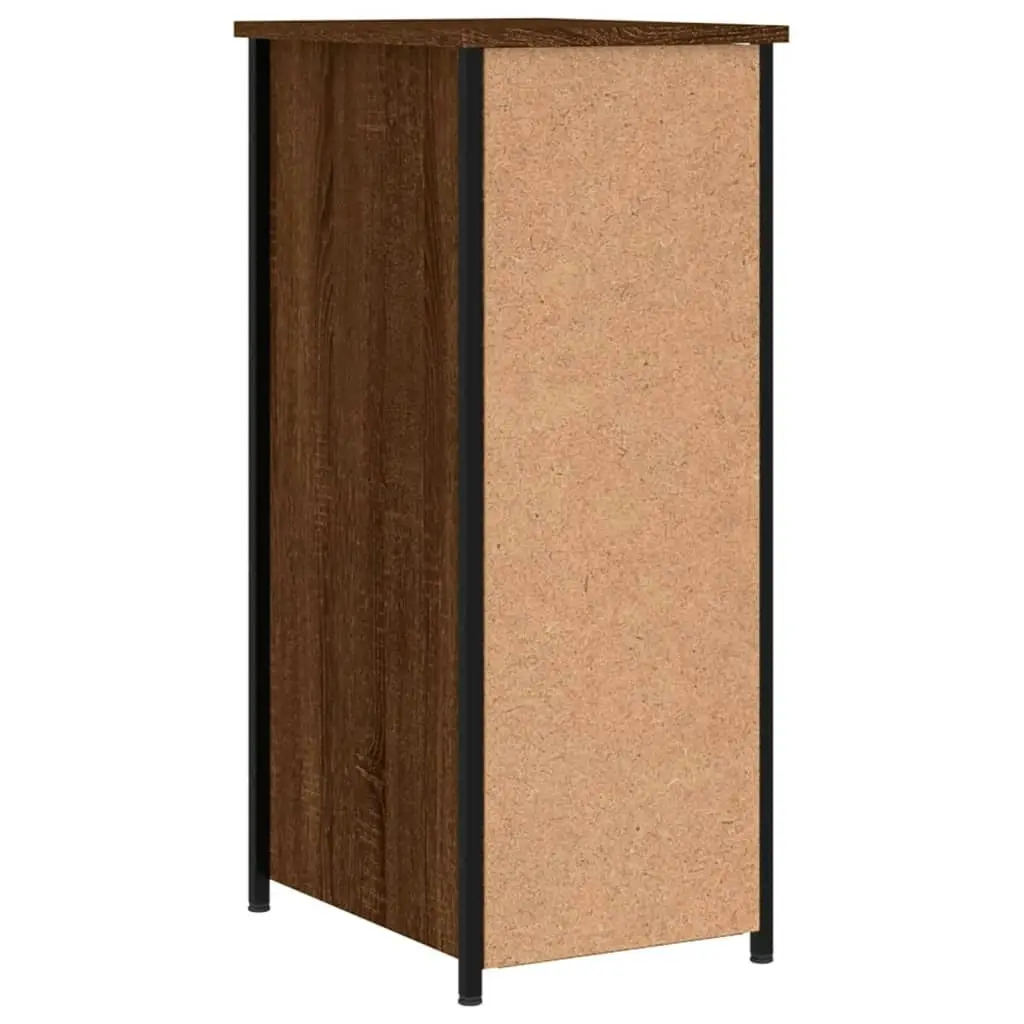 Bedside Cabinet Brown Oak 32x42x80 cm Engineered Wood 825971