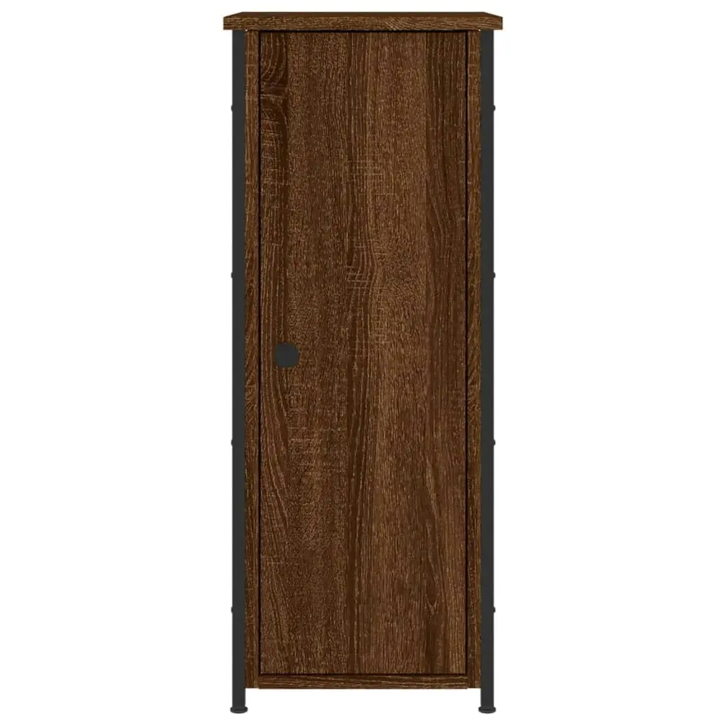 Bedside Cabinet Brown Oak 32x42x80 cm Engineered Wood 825971