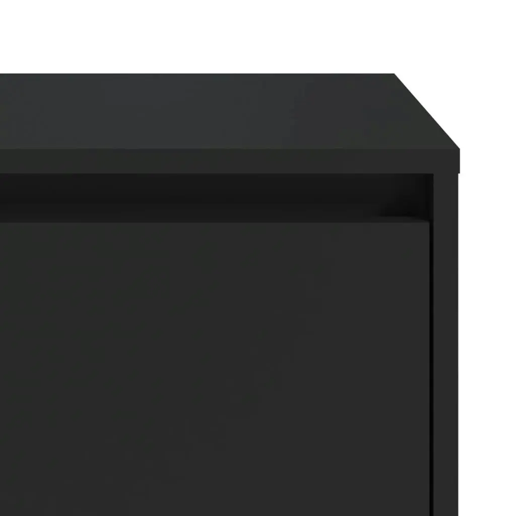 Bedside Cabinet Black 45x34x44.5 cm Engineered Wood 809865