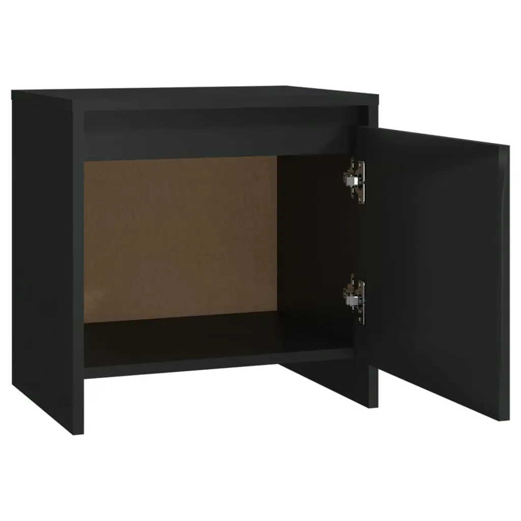 Bedside Cabinet Black 45x34x44.5 cm Engineered Wood 809865