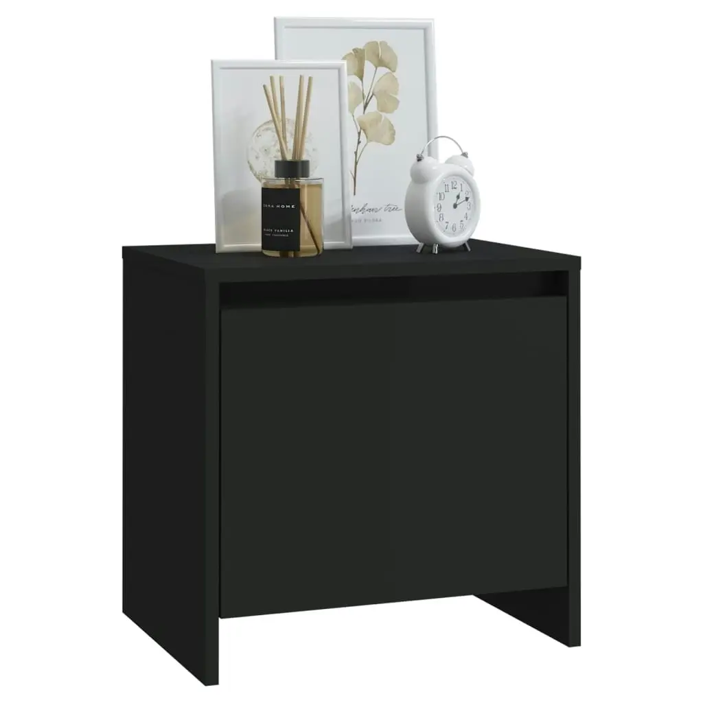 Bedside Cabinet Black 45x34x44.5 cm Engineered Wood 809865