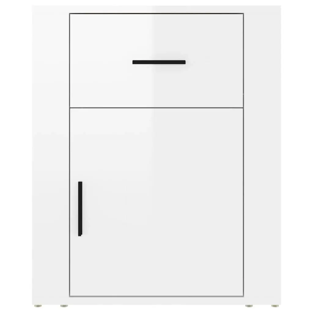 Bedside Cabinet High Gloss White 50x36x60 cm Engineered Wood 816722