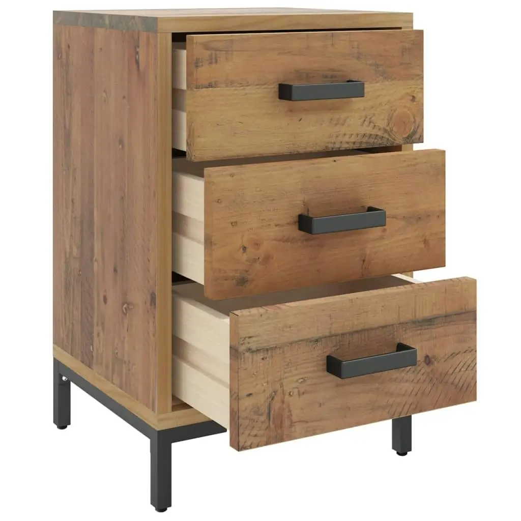 Bedside Cabinet Brown 40x30x55 cm Solid Pinewood 349913