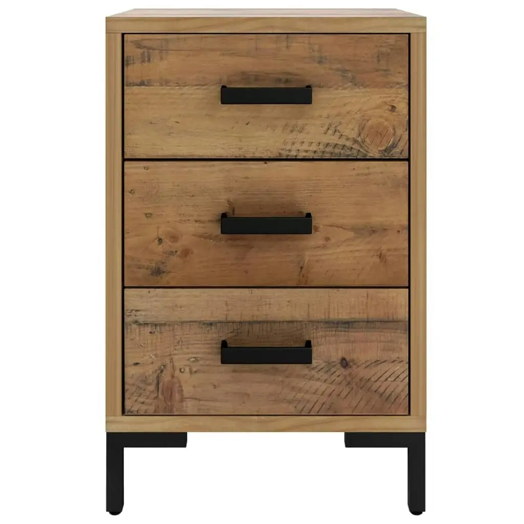 Bedside Cabinet Brown 40x30x55 cm Solid Pinewood 349913