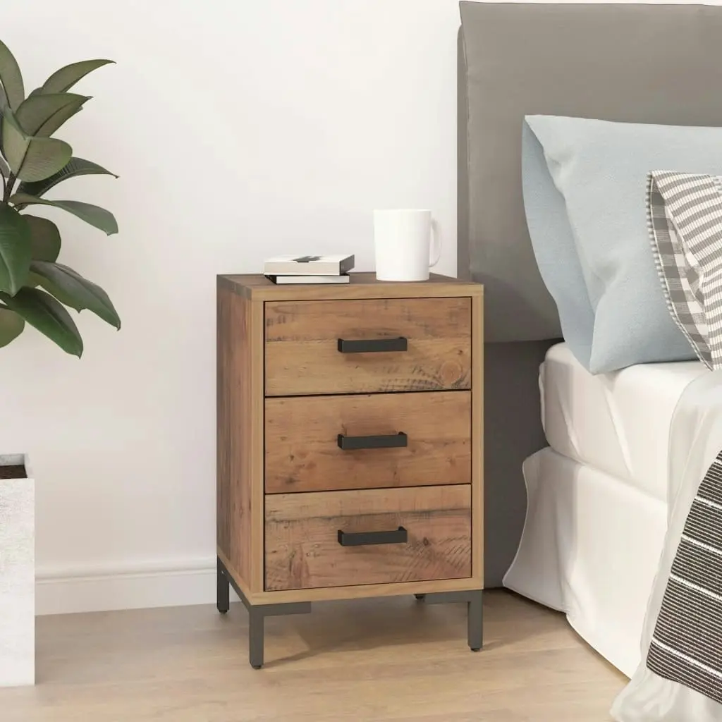 Bedside Cabinet Brown 40x30x55 cm Solid Pinewood 349913