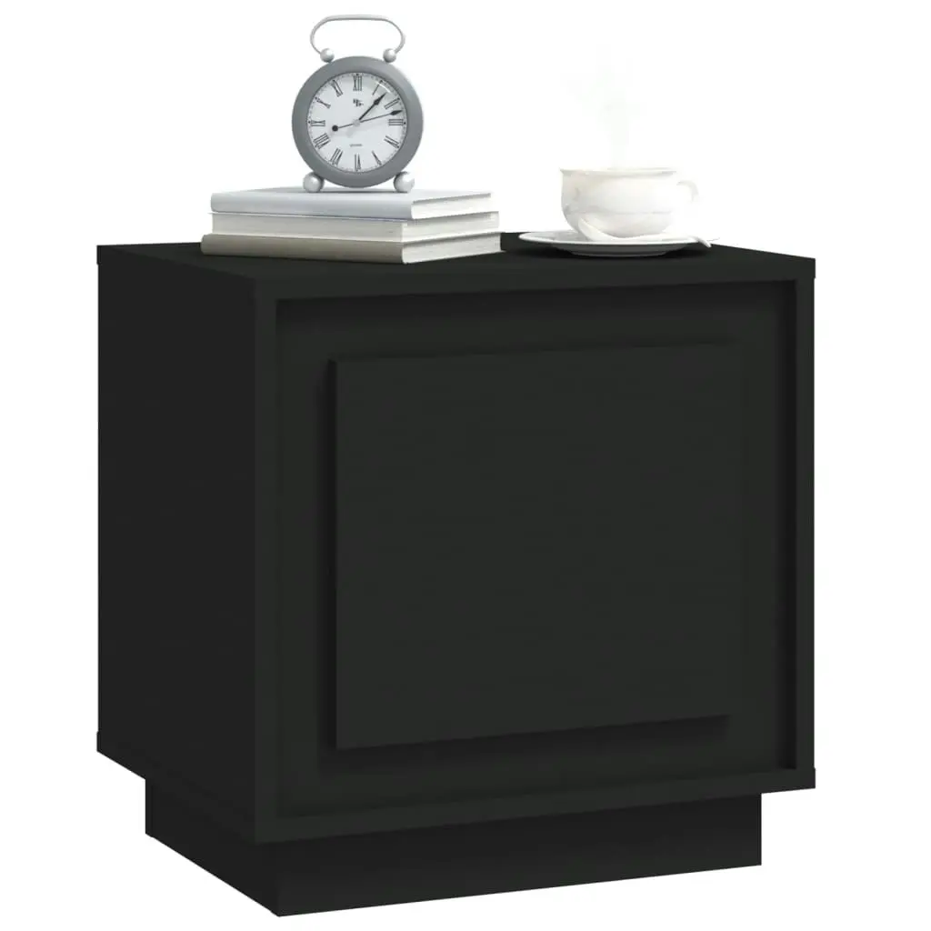 Bedside Cabinet Black 44x35x45 cm Engineered Wood 819838