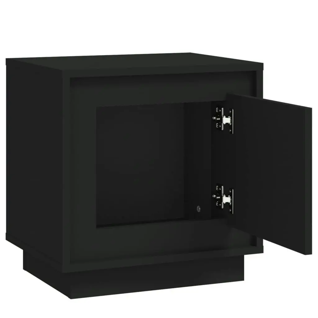 Bedside Cabinet Black 44x35x45 cm Engineered Wood 819838