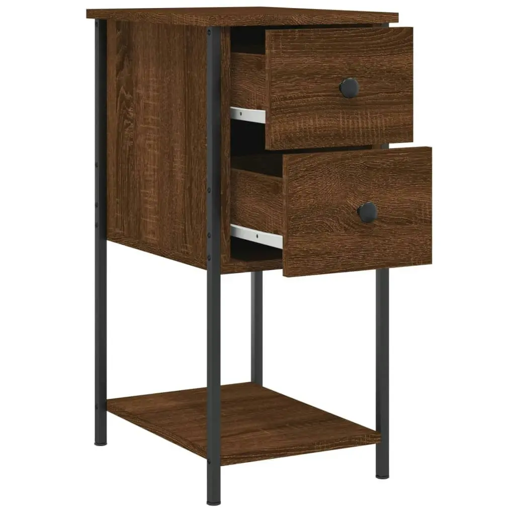 Bedside Cabinet Brown Oak 32x42x70 cm Engineered Wood 826101