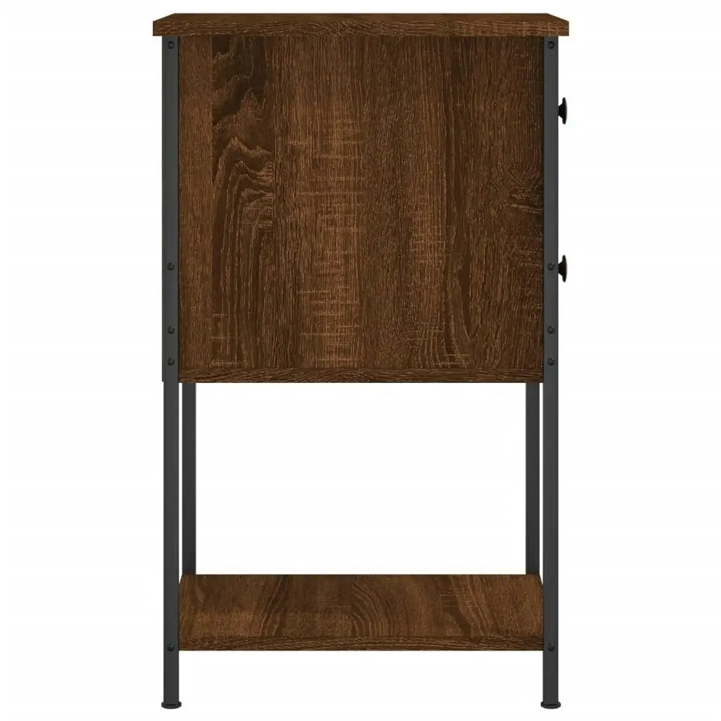 Bedside Cabinet Brown Oak 32x42x70 cm Engineered Wood 826101