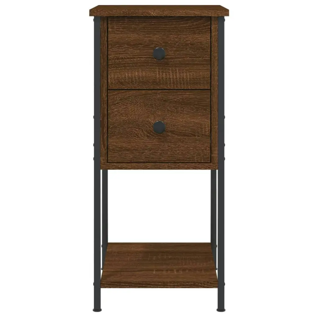 Bedside Cabinet Brown Oak 32x42x70 cm Engineered Wood 826101