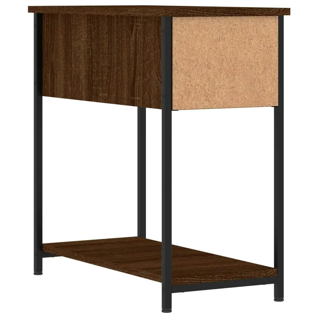 Bedside Cabinet Brown Oak 30x60x60 cm Engineered Wood 826061