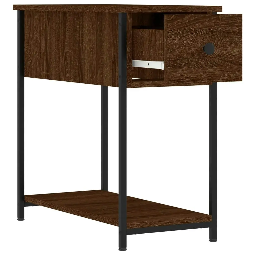 Bedside Cabinet Brown Oak 30x60x60 cm Engineered Wood 826061